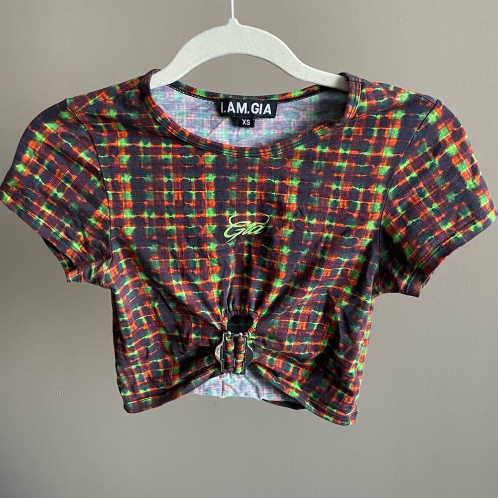 I.AM.GIA crop top with hardware.